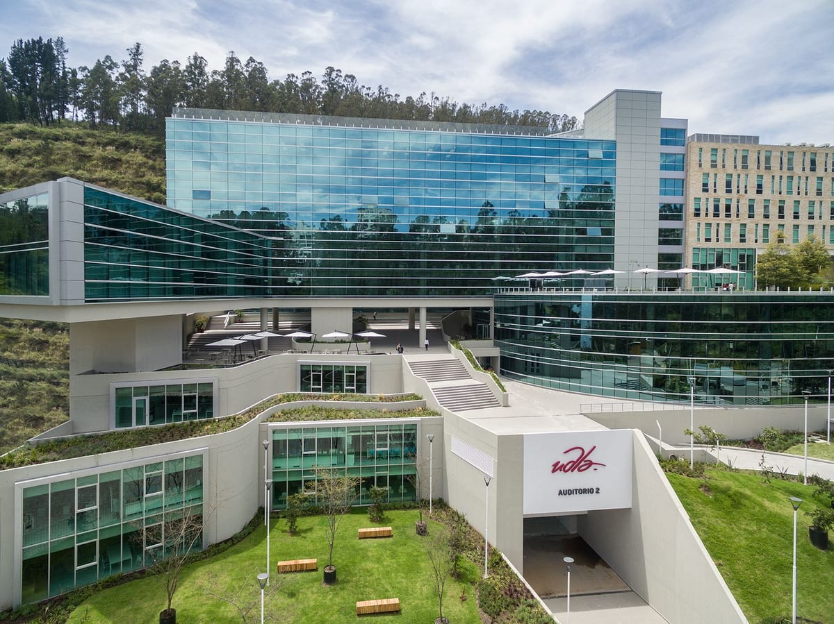 UDLA Park campus in Quito, aerial view